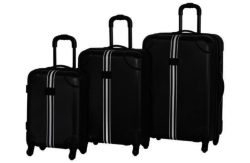 IT Luggage Small Expandable 4 Wheel Hard Suitcase - Black